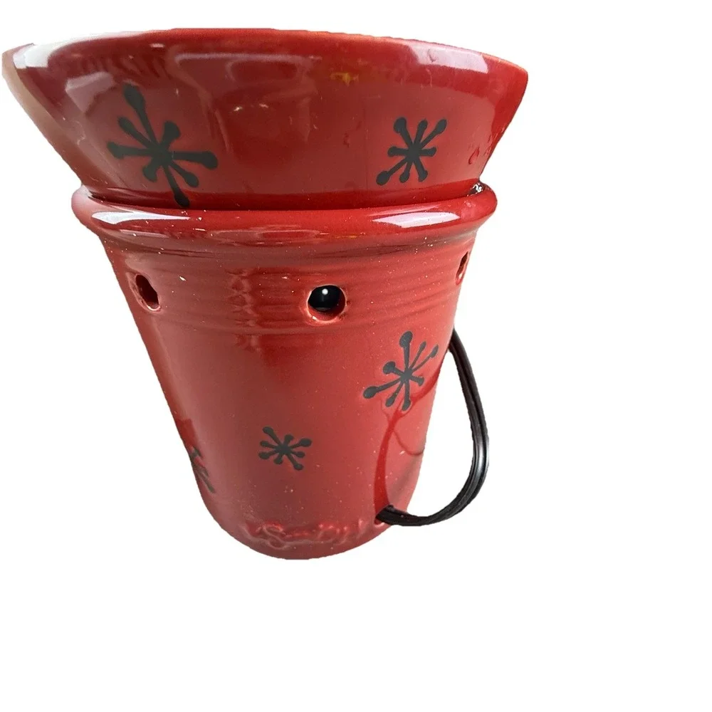 Scentsy‎ Prancer Red Reindeer Wax Warmer Full Size Christmas Holiday 25 Watt EUC